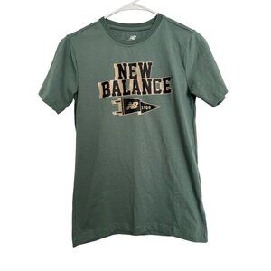 New Balance Logo Tee Size 14/16 Boys Dark Juniper NWT